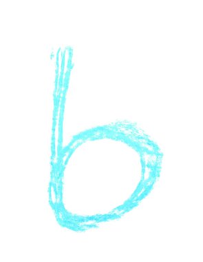 Tek elle çizilmiş mektup izole