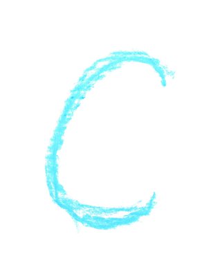 Tek elle çizilmiş mektup izole