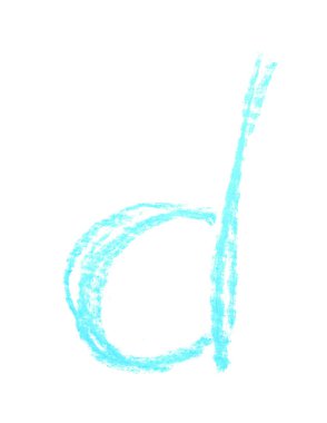 Tek elle çizilmiş mektup izole