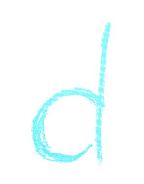 Tek elle çizilmiş mektup izole