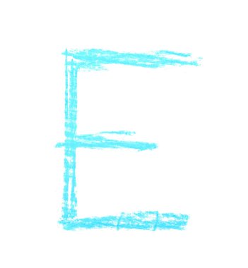 Tek elle çizilmiş mektup izole