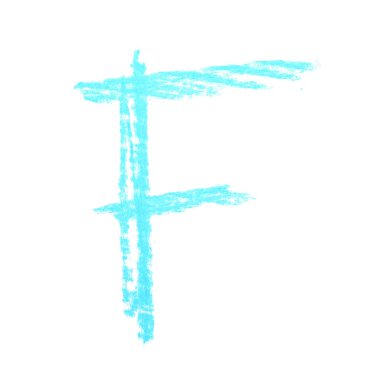 Tek elle çizilmiş mektup izole