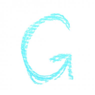 Tek elle çizilmiş mektup izole