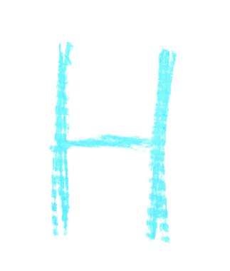 Tek elle çizilmiş mektup izole