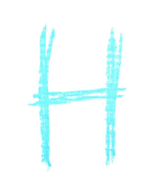 Tek elle çizilmiş mektup izole