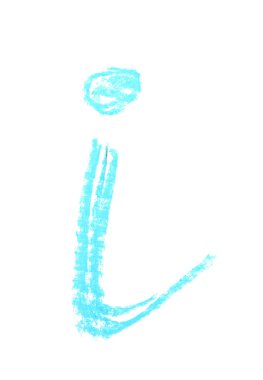 Tek elle çizilmiş mektup izole