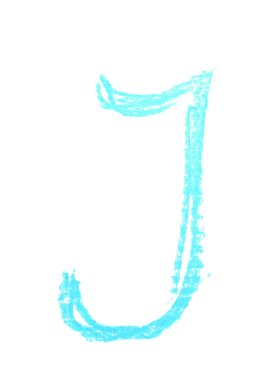 Tek elle çizilmiş mektup izole