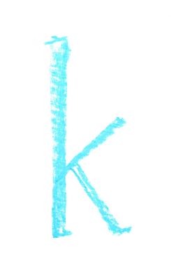 Tek elle çizilmiş mektup izole