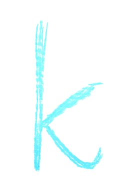 Tek elle çizilmiş mektup izole