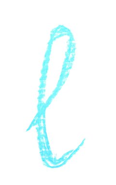 Tek elle çizilmiş mektup izole