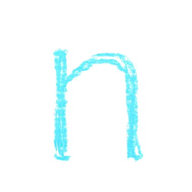 Tek elle çizilmiş mektup izole