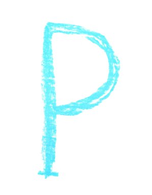 Tek elle çizilmiş mektup izole