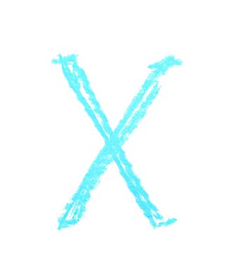 Tek elle çizilmiş mektup izole