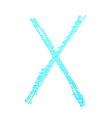 Tek elle çizilmiş mektup izole