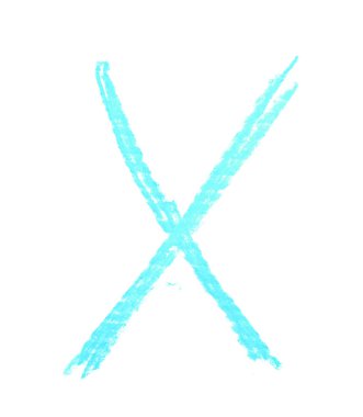 Tek elle çizilmiş mektup izole