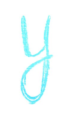 Tek elle çizilmiş mektup izole