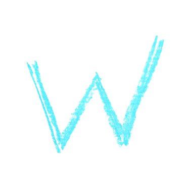 Tek elle çizilmiş mektup izole