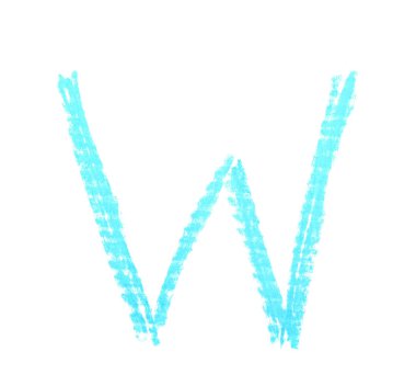 Tek elle çizilmiş mektup izole