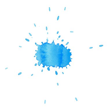 Sulu boya damla leke izole