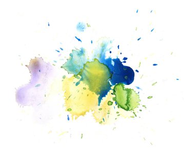 Sulu boya damla leke izole