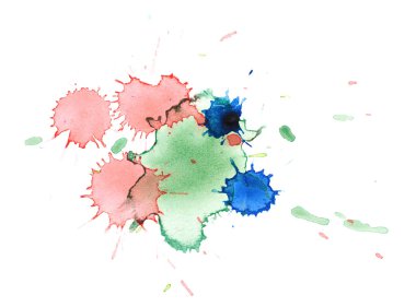 Sulu boya damla leke izole