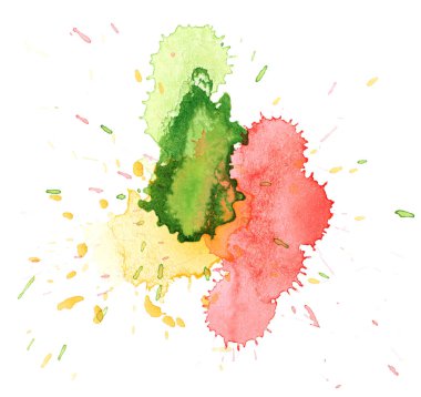 Sulu boya damla leke izole