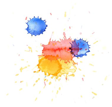 Sulu boya damla leke izole