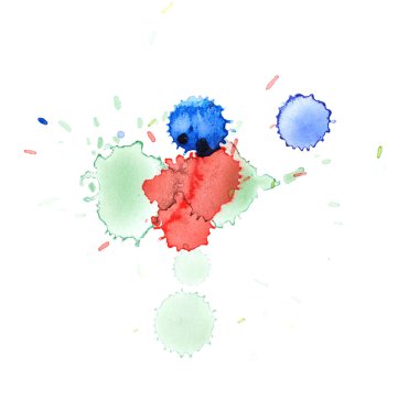 Sulu boya damla leke izole