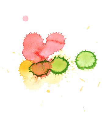 Sulu boya damla leke izole