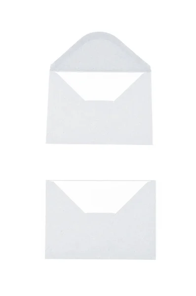 Beyaz kağıt zarf izole — Stok fotoğraf