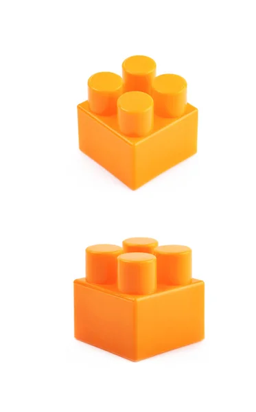 Enkele speelgoed bouw blok geïsoleerd — Stockfoto