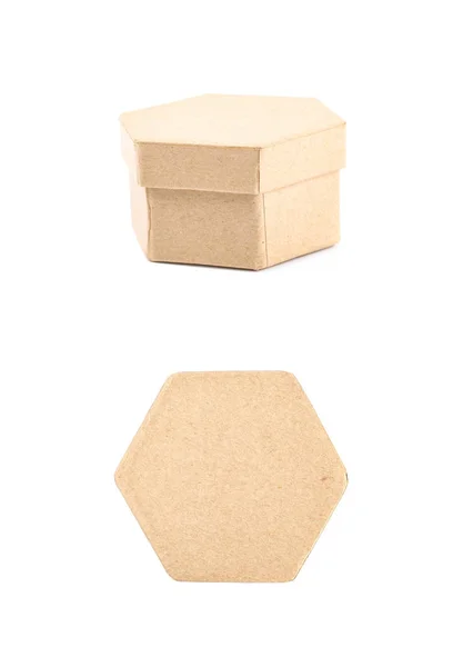 Papper presentbox isolerade — Stockfoto