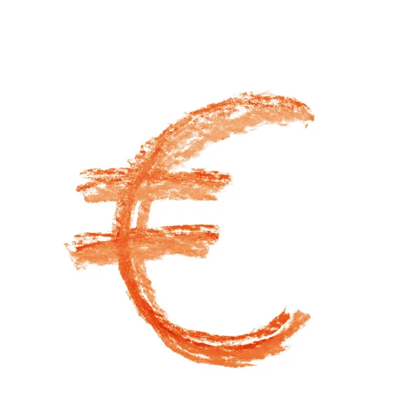 Símbolo de moeda desenhado à mão isolado — Fotografia de Stock