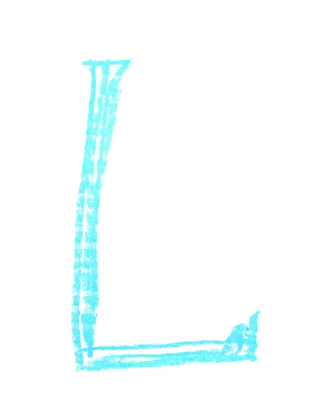 Egyetlen kézzel rajzolt betű elszigetelt — Stock Fotó