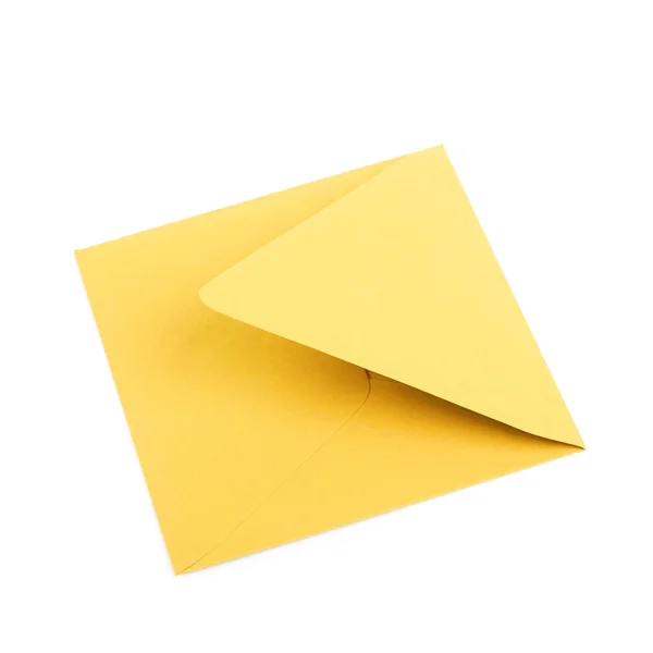 Enveloppe en papier de forme carrée isolée — Photo