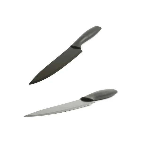 Black metal and plastic knife — Stock Photo, Image