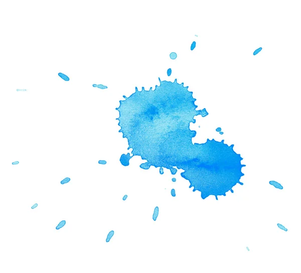 Watercolor drop stain isolated