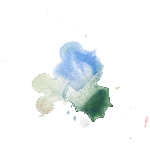 Mancha gota aquarela isolada — Fotografia de Stock
