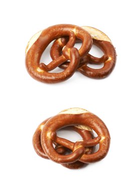 İzole tuzlu Bavyera simit