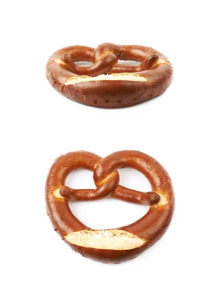 Bavarian Bagel asin terisolasi — Stok Foto