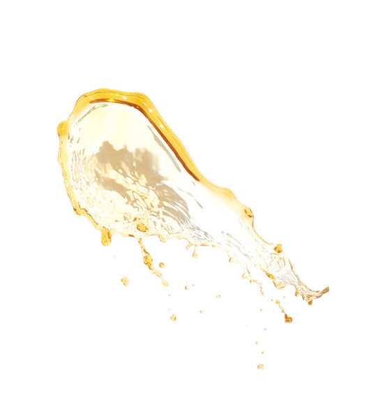 Splash of liquid in motion isolated