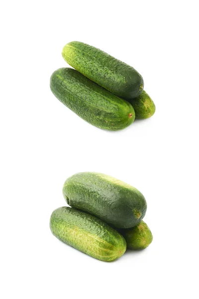 Свіжий зелений огірок ізольований — стокове фото