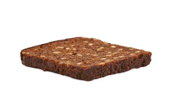 İzole bir siyah ekmek dilimi — Stok fotoğraf