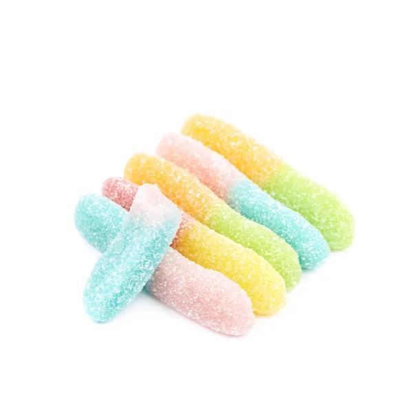 Jelly worm candy isolated — Stock Photo, Image