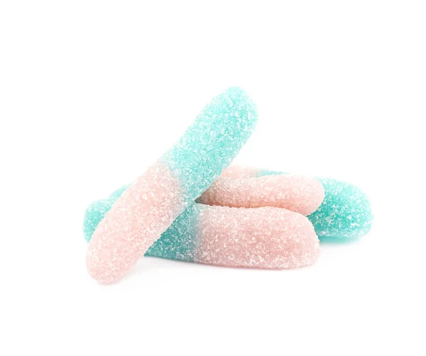 Jelly worm candy isolated — Stock Photo, Image