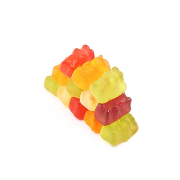 Kupie gummy bear cukierki na białym tle — Zdjęcie stockowe