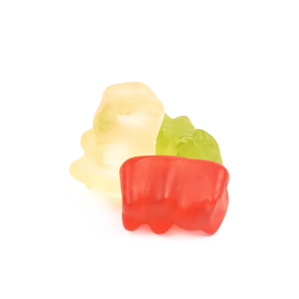 Kupie gummy bear cukierki na białym tle — Zdjęcie stockowe