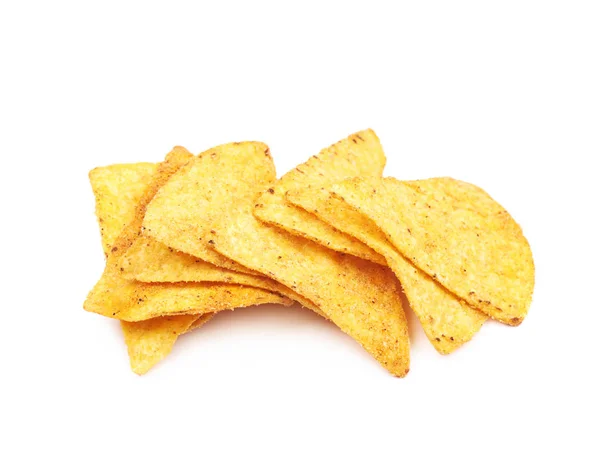 Pile of tortilla chips isolated — Stock Photo, Image