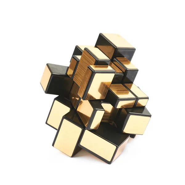 Variation eines Puzzlewürfels isoliert — Stockfoto