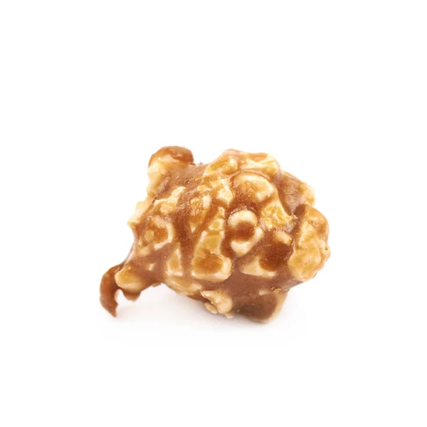 Karamell beschichtetes Popcorn isoliert — Stockfoto